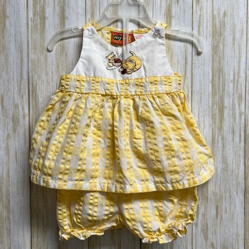 Vintage My Pals For Girls 2pc Dress Sz 3/6 Months